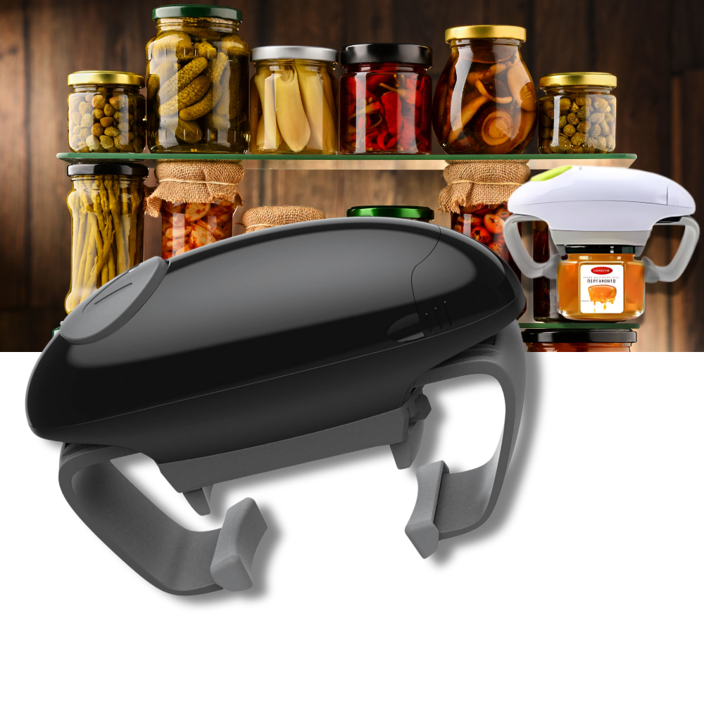 Apriscatole Elettrico Automatico Con Un Pulsante – A 360°, Batterie Incluse, Impugnatura Ergonomica, Viola, Regalo Per Anziani E Artrite