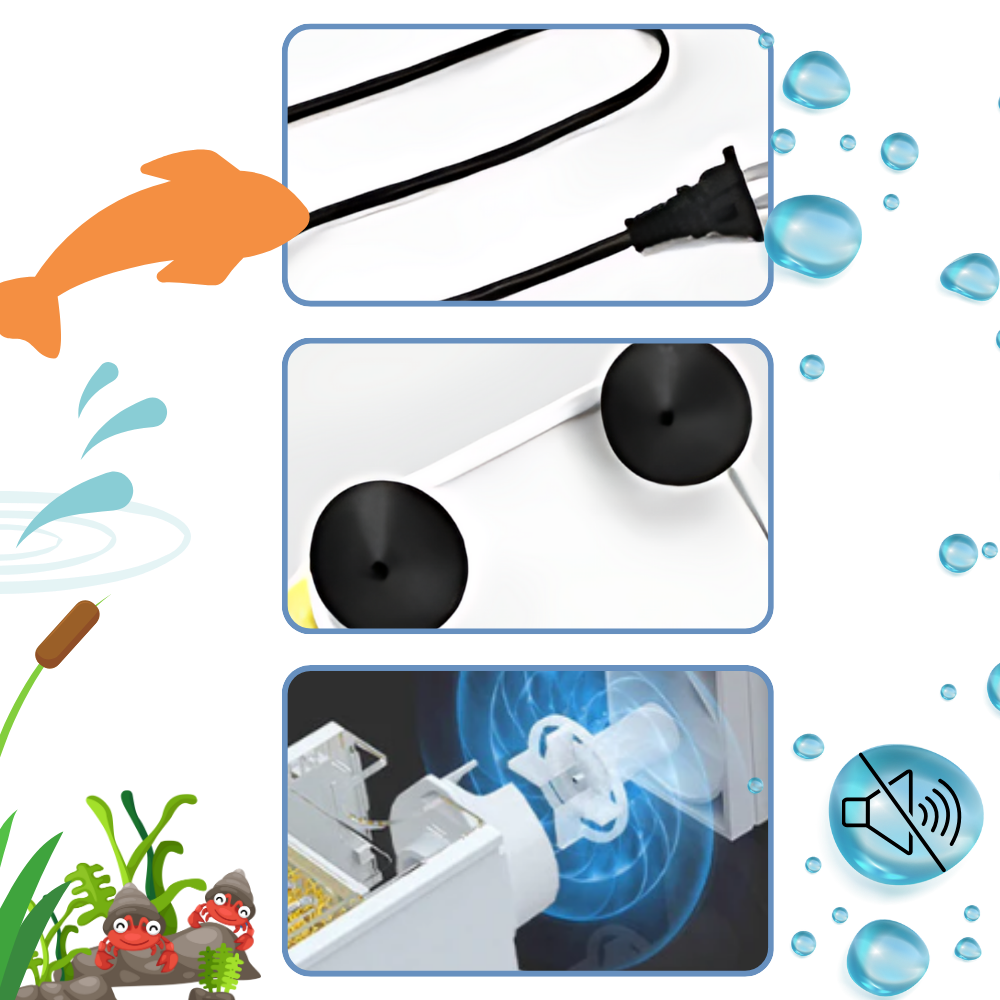 Pompa Filtro per Acquario Resistente ai Blocchi - Ozerty