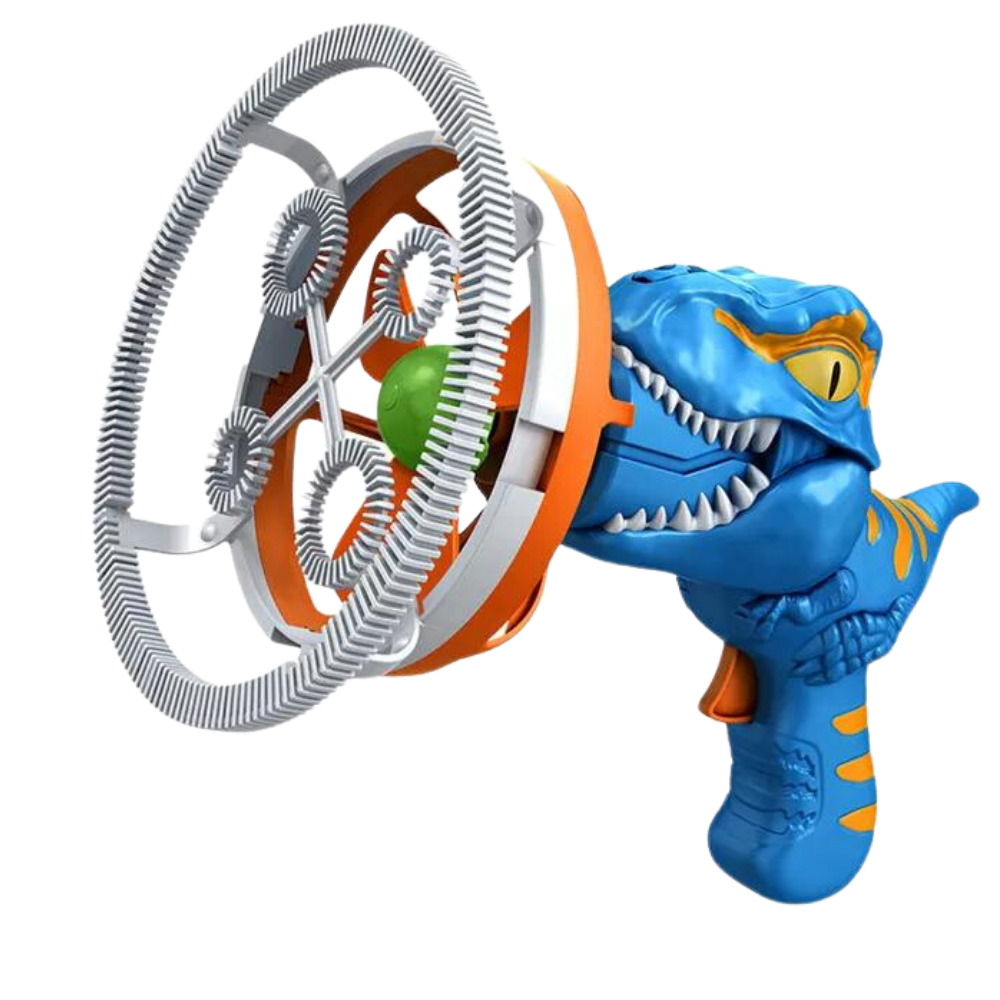 Macchina per bolle di sapone colorate a forma di dinosauro -Blu - Ozerty