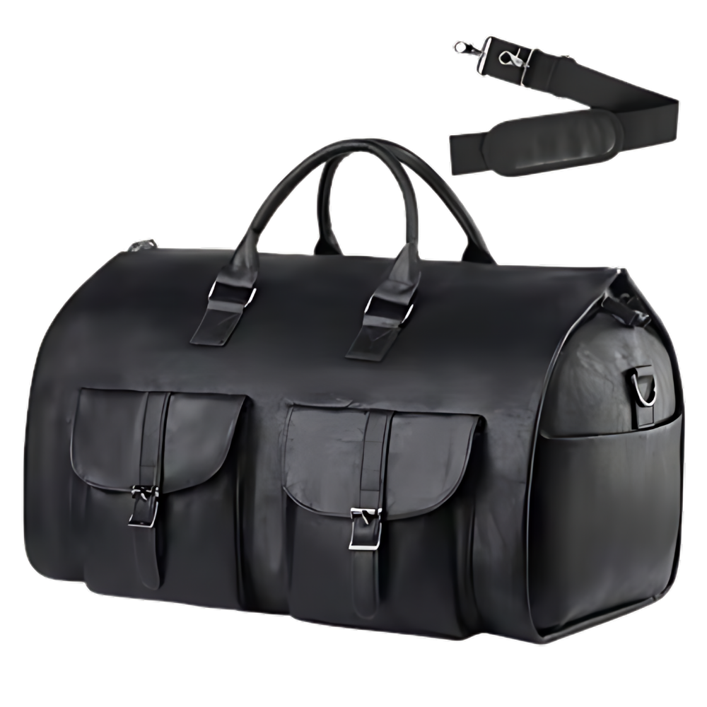 Borsa a Duffel Convertibile per Abbigliamento -Nero - Ozerty
