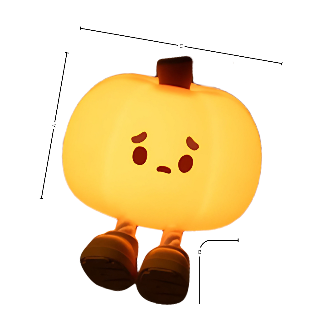 Deliziosa Lampada Notturna a Forma di Zucca Triste - Ozerty