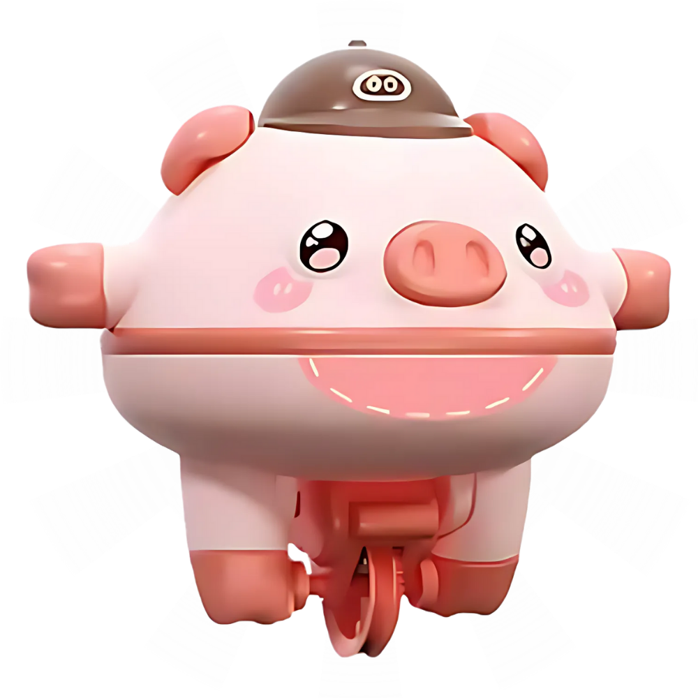 Maialino in monociclo giocattolo -Rosa - Ozerty