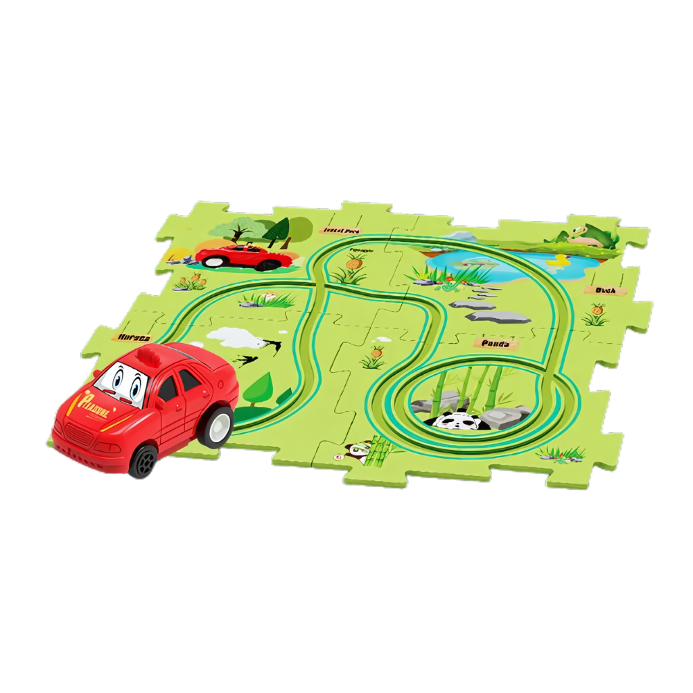 Set di piste educative per auto elettriche -Foresta/5 Pezzi - Ozerty