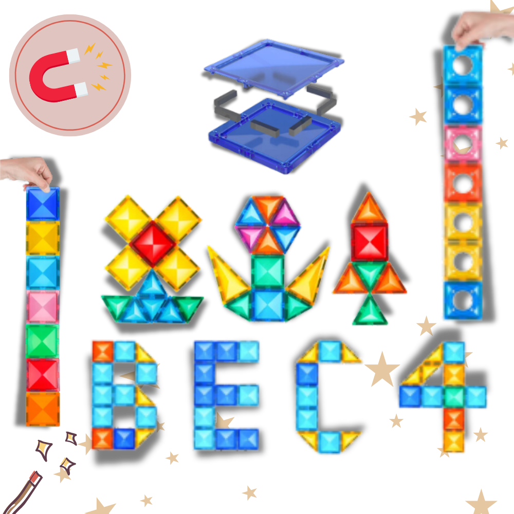 Blocchi da costruzione magnetici educativi - Ozerty