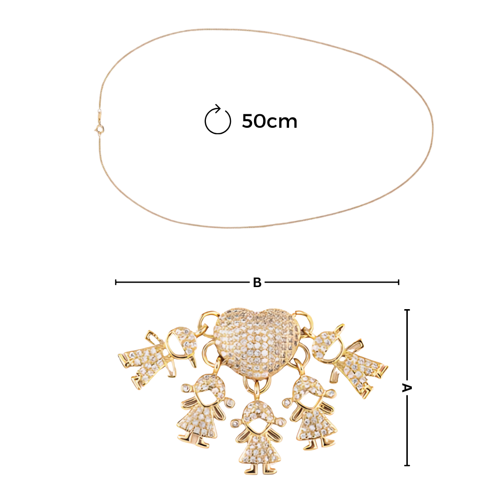 Elegante collana con charm per la mamma - Ozerty
