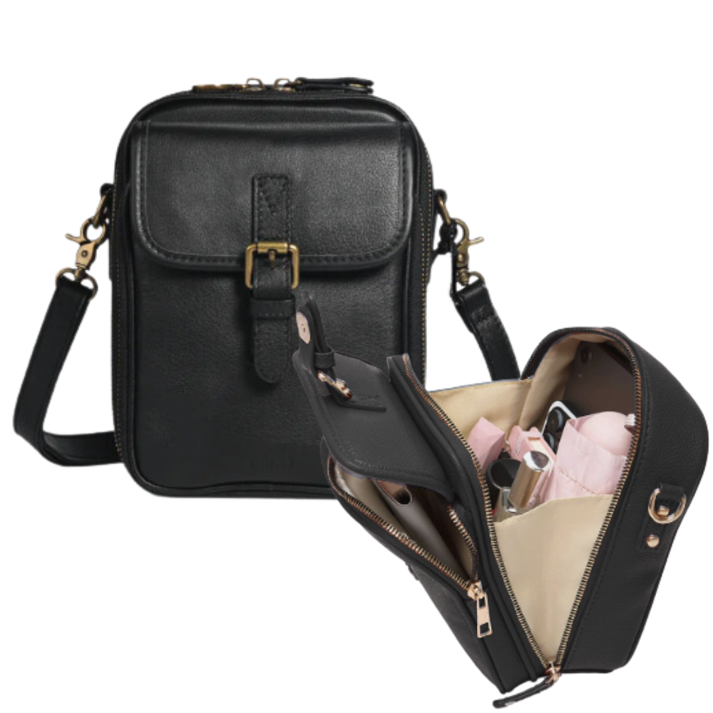 Borsa a tracolla vintage tutto-in-uno -Nero - Ozerty