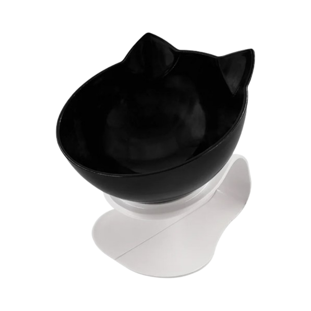 Ciotola comfort rialzata per gatti -Nero/Singolo - Ozerty