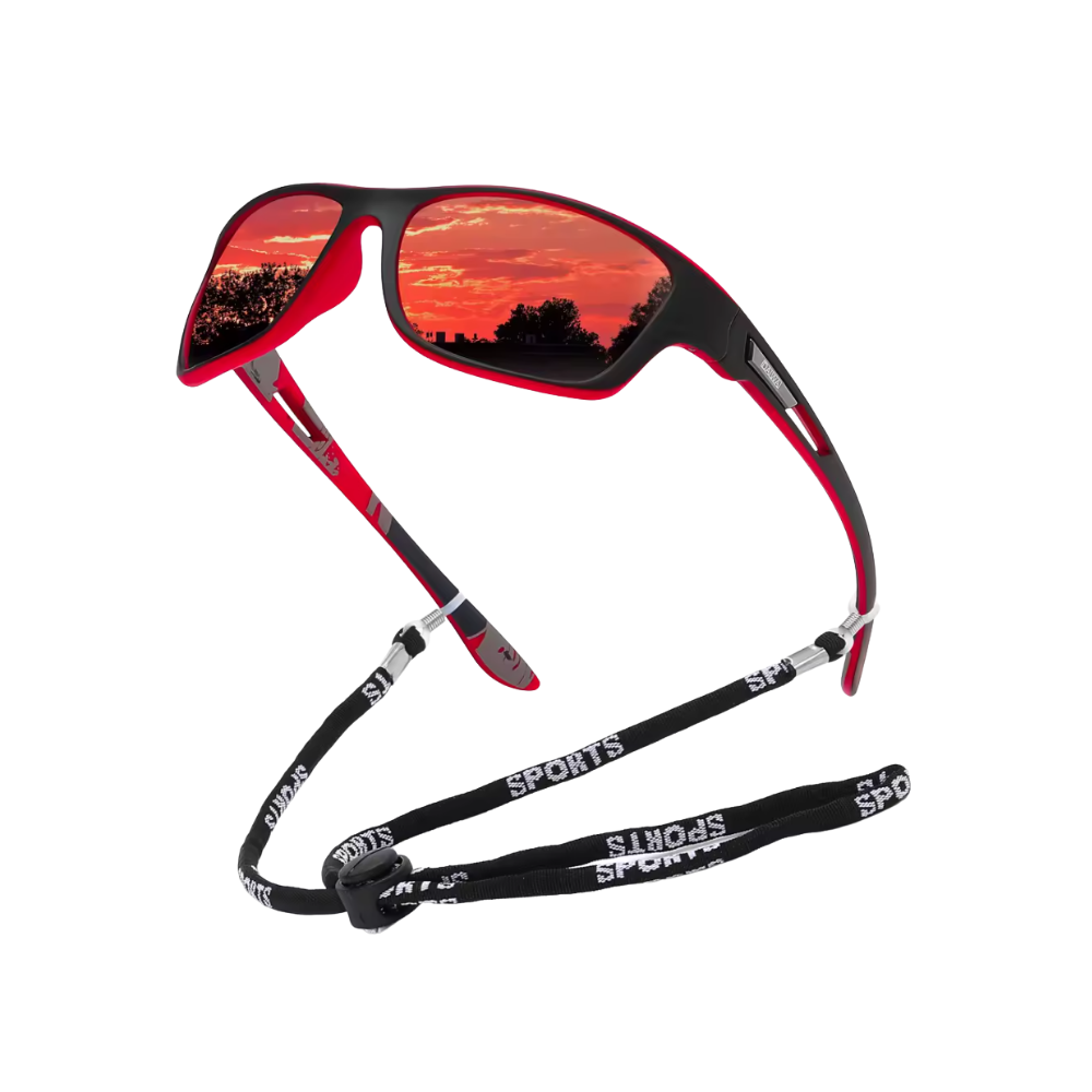 Occhiali da sole Glare Guard Pro -Nero e rosso - Ozerty