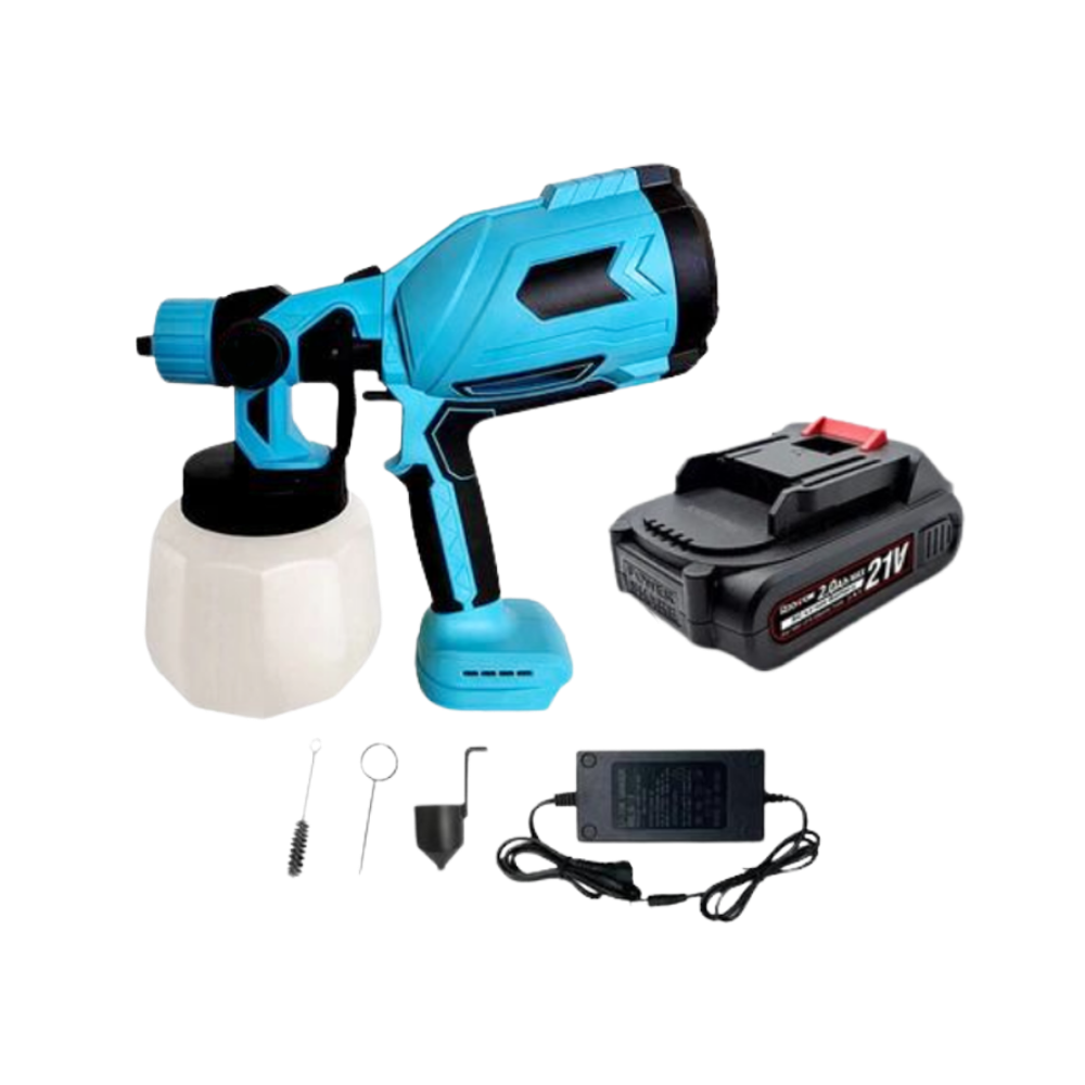 Pistola a spruzzo per verniciatura a batteria ad alta pressione -Presa di corrente + 1 batteria da 2000 mAh - Ozerty