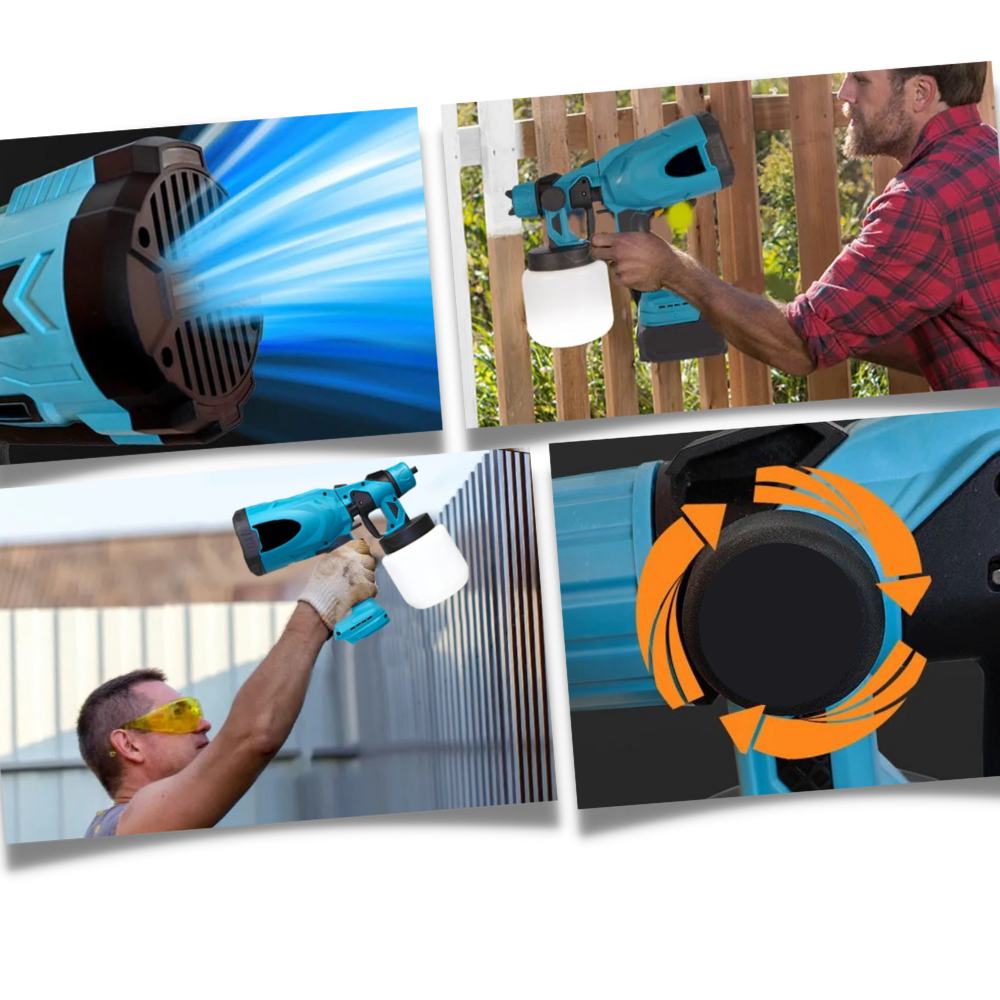 Pistola a spruzzo per verniciatura a batteria ad alta pressione - Ozerty