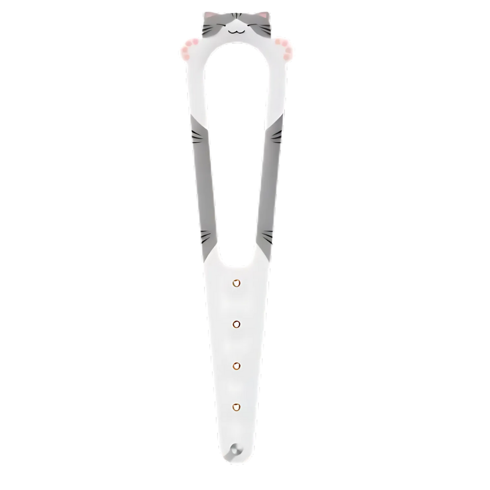 Innovativo Chiavistello per Gatti -Bianco Grigio - Ozerty