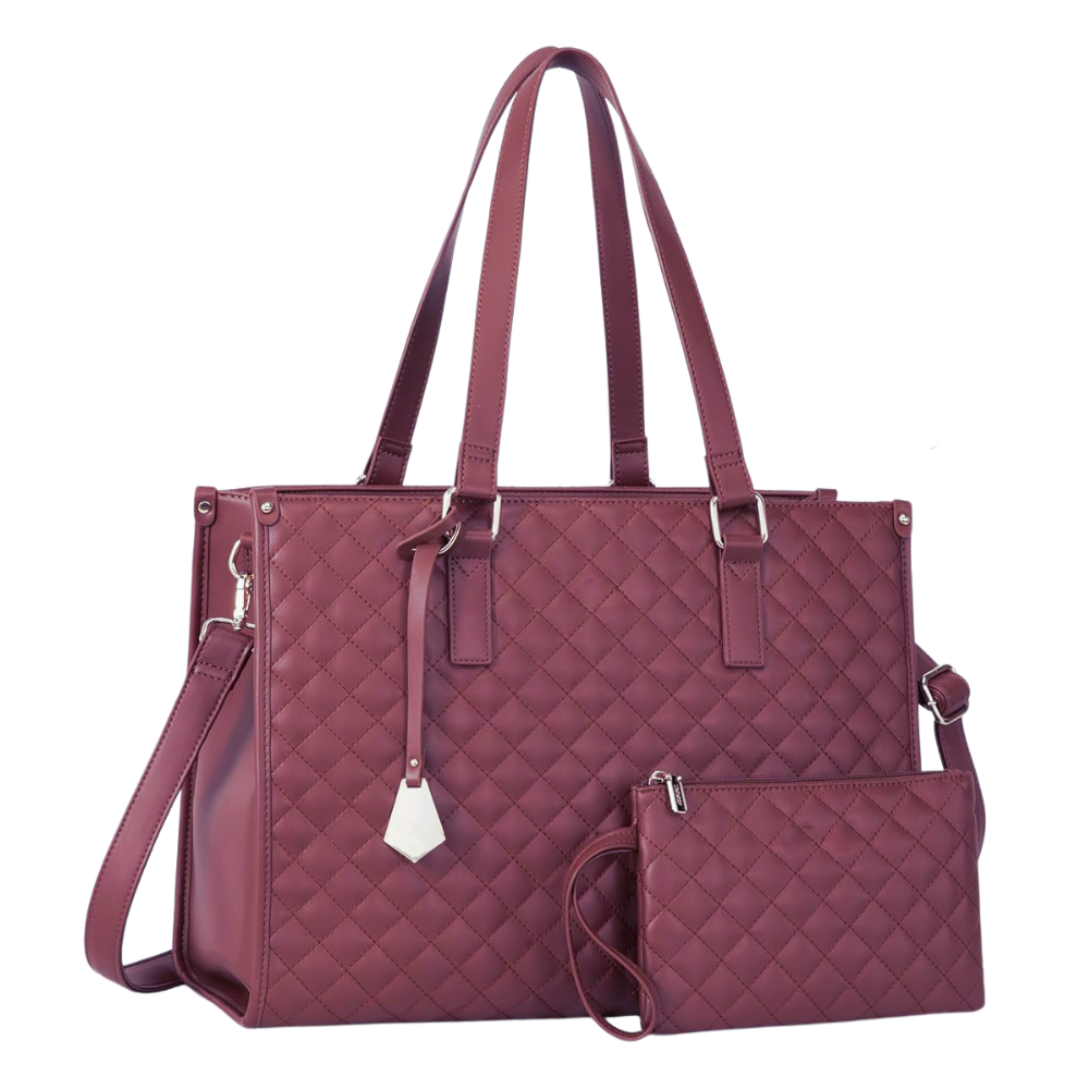 Borsa Tote bag con scomparto isolato -Borgogna - Ozerty