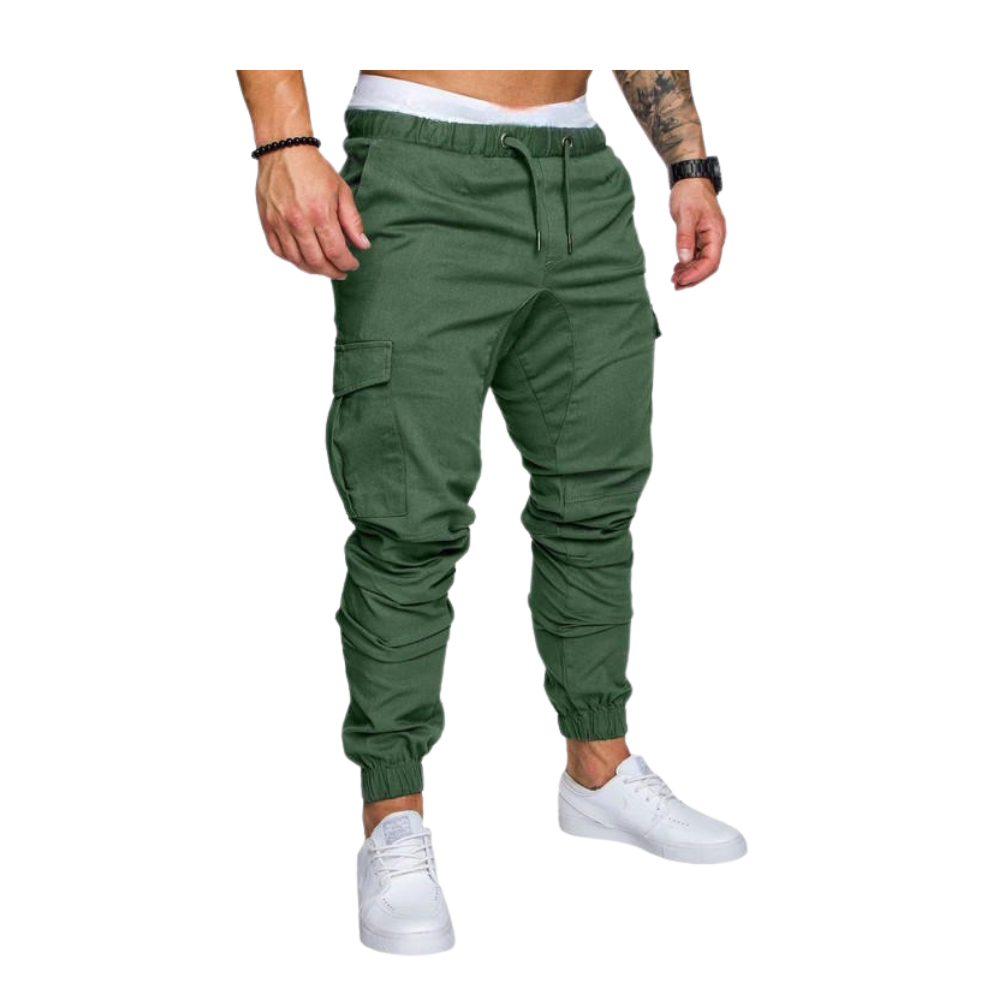 Pantaloni cargo slim fit da uomo -Verde/MVerde/LVerde/XLVerde/XXLVerde/3XLVerde/4XLVerde/5XL - Ozerty