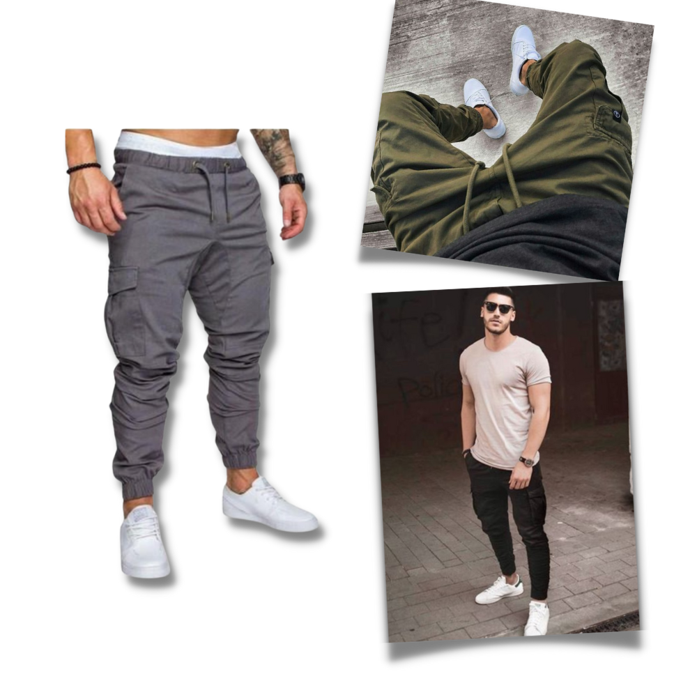 Pantaloni cargo slim fit da uomo - Ozerty