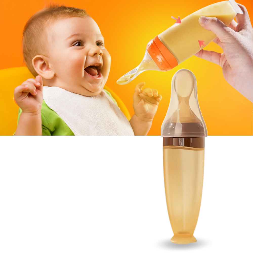 Biberon anti-perdita con cucchiaio in silicone - Ozerty