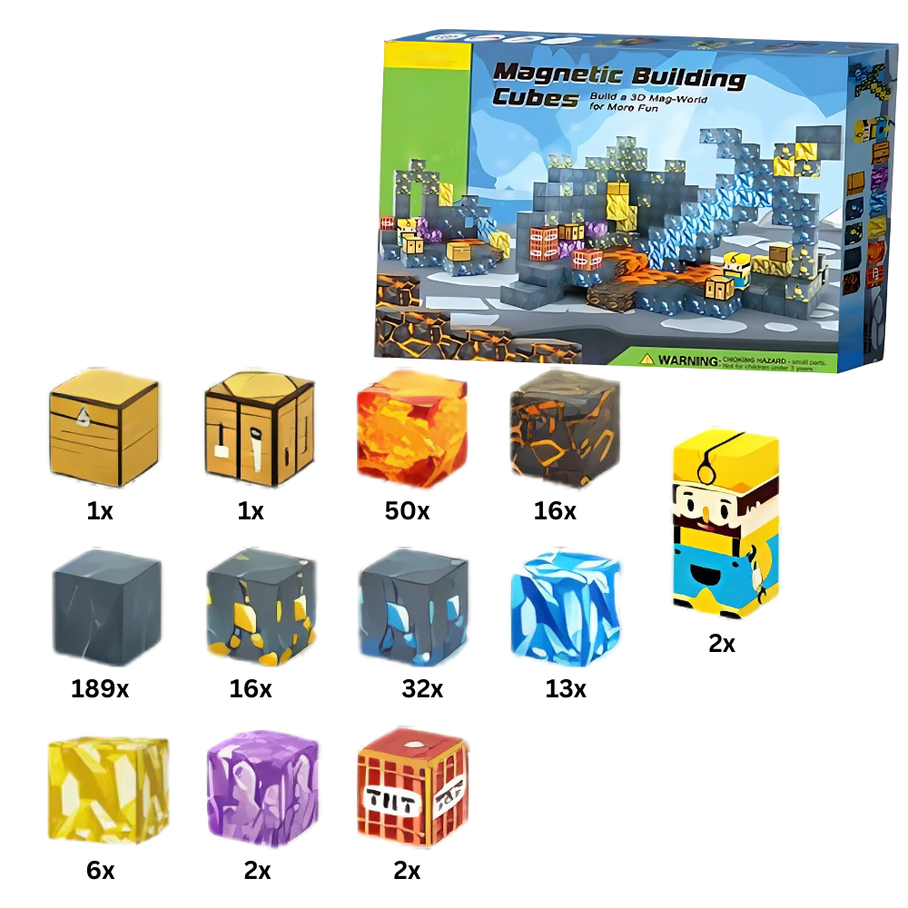 Blocchi magnetici educativi di Minecraft -330 PCS - Ozerty