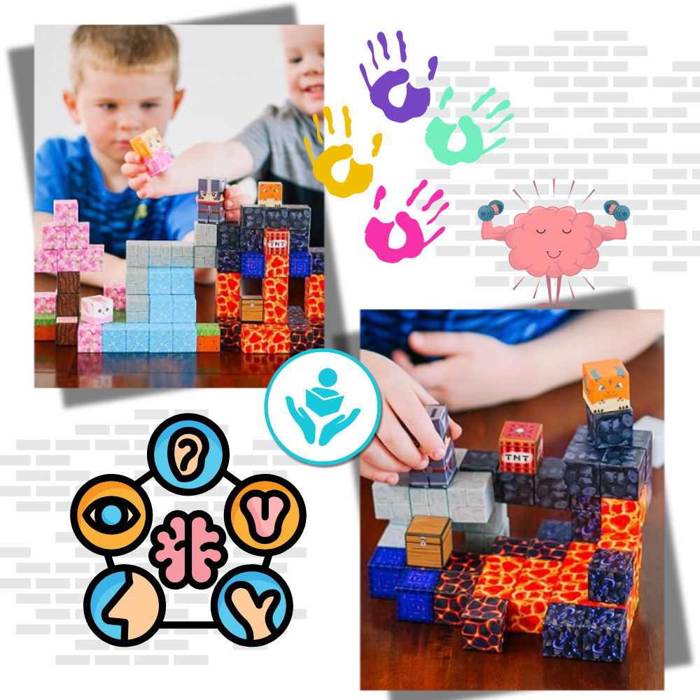 Blocchi magnetici educativi di Minecraft - Ozerty