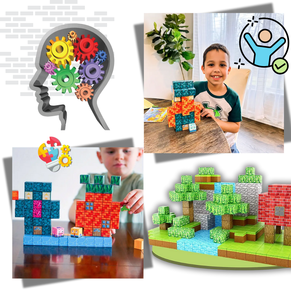 Blocchi magnetici educativi di Minecraft - Ozerty