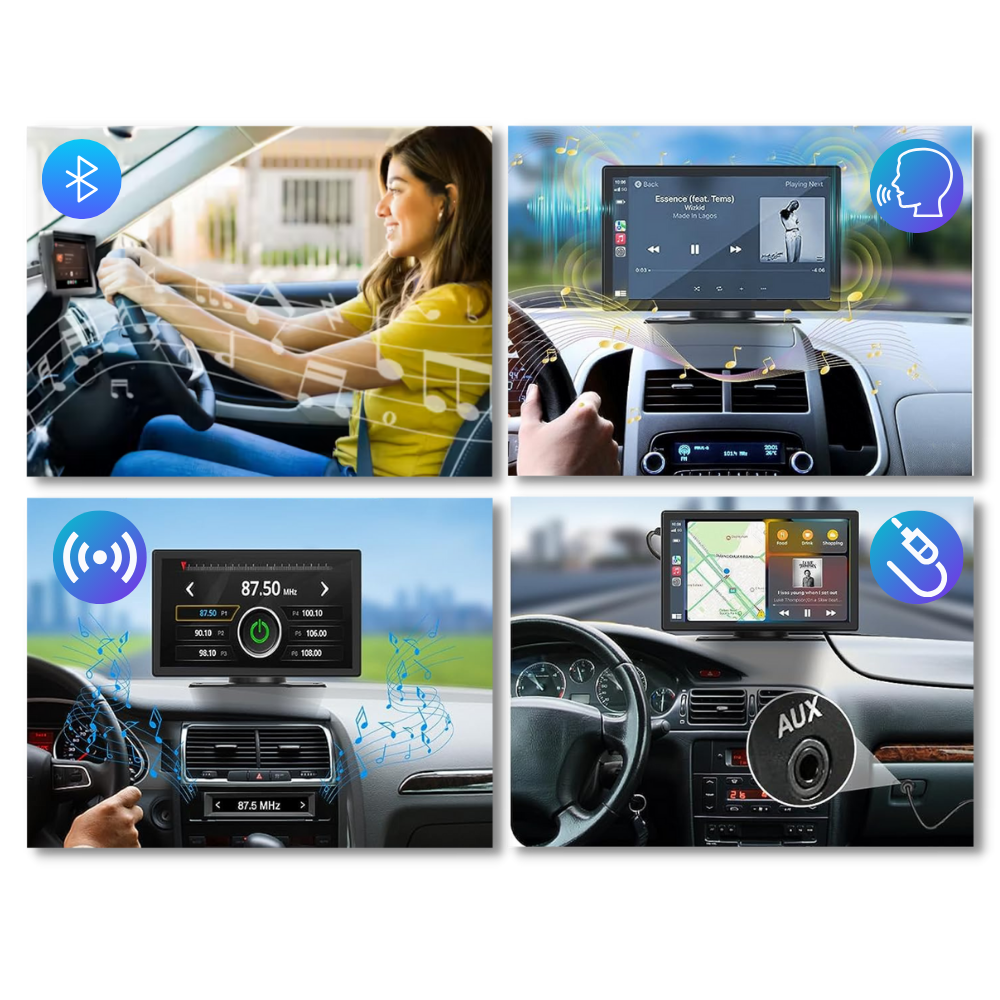 Riproduzione multimediale senza fili per auto - Ozerty