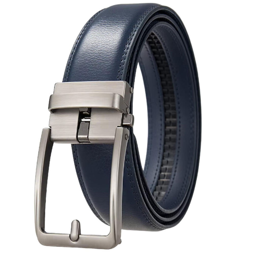 Cintura in Pelle Senza Fori -Blu navy - Ozerty