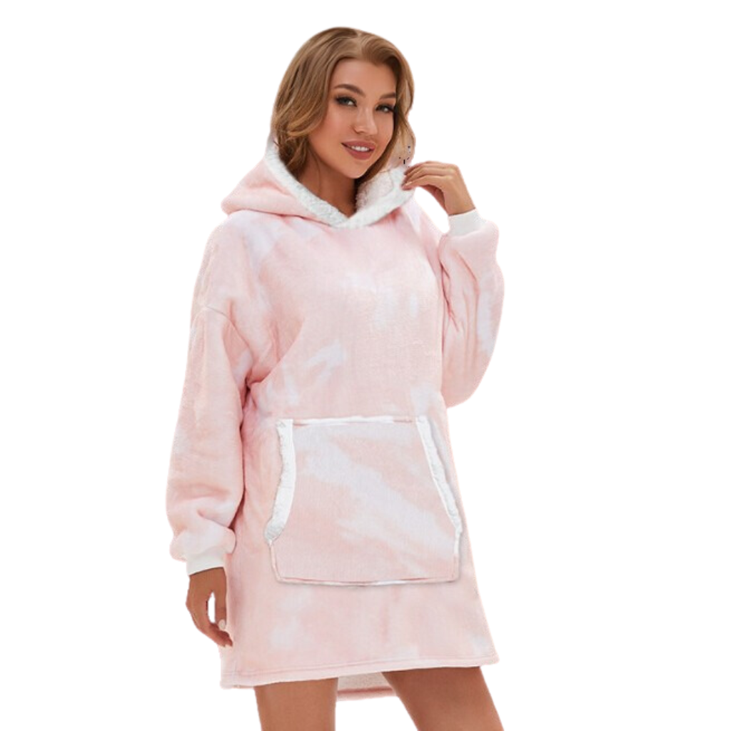 Felpa con cappuccio e coperta gigante