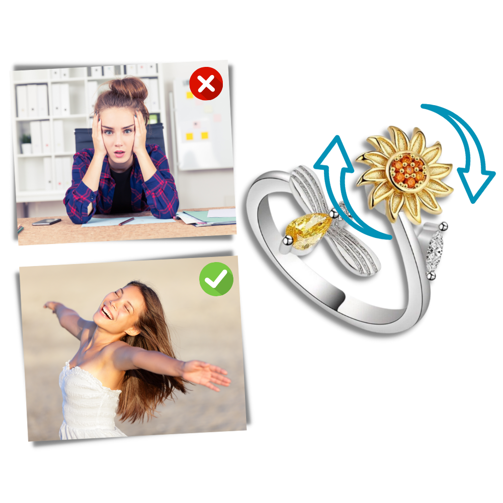 Anello Girasole rotante - Ozerty