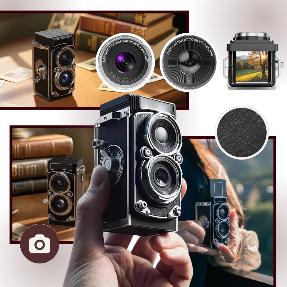 Fotocamera Reflex a Doppio Obiettivo Senza Tempo - Ozerty