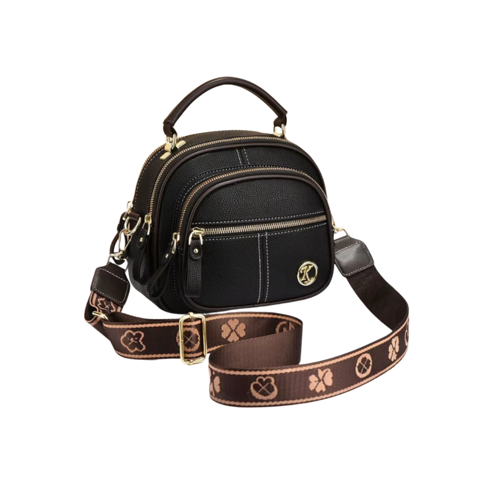 Borsa a tracolla vegana senza tempo -Nero - Ozerty