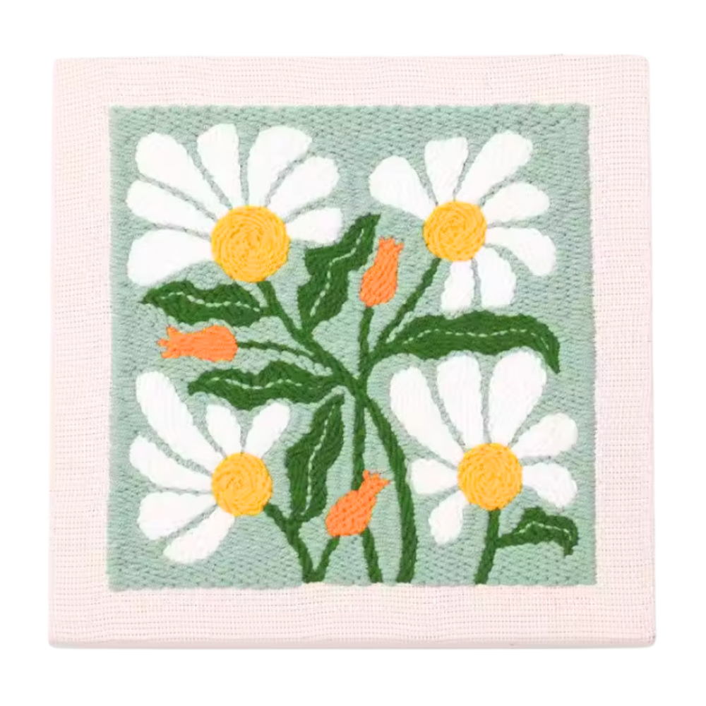 Kit per Uncinetto con Aghi e Fili -Kit Fiori di camomilla - Ozerty