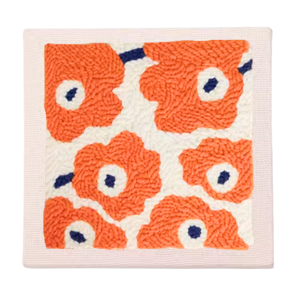 Kit per Uncinetto con Aghi e Fili -Kit Fiori arancioni - Ozerty