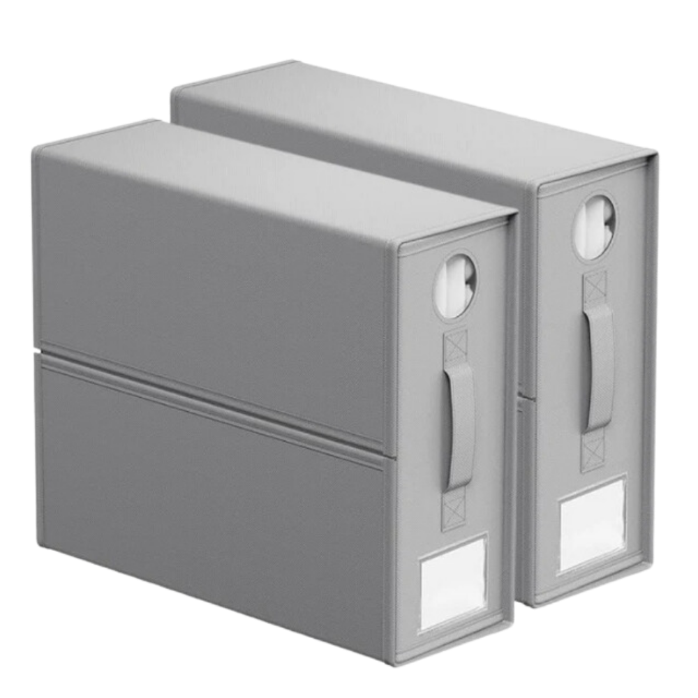 Organizzatore a Cubo con Apertura Trasparente -Grigio - Ozerty