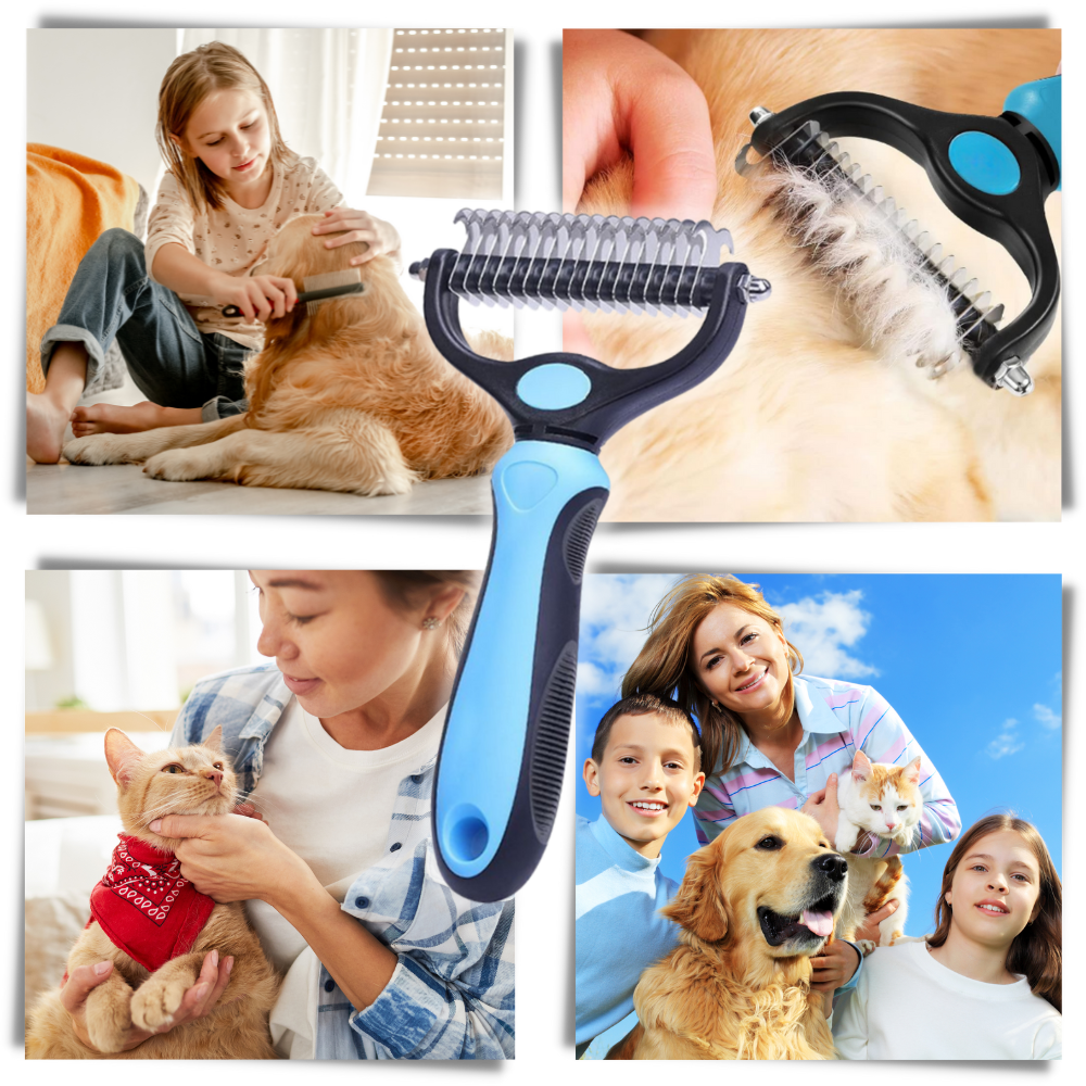 Spazzola per cani e gatti per la rimozione del pelo - Ozerty