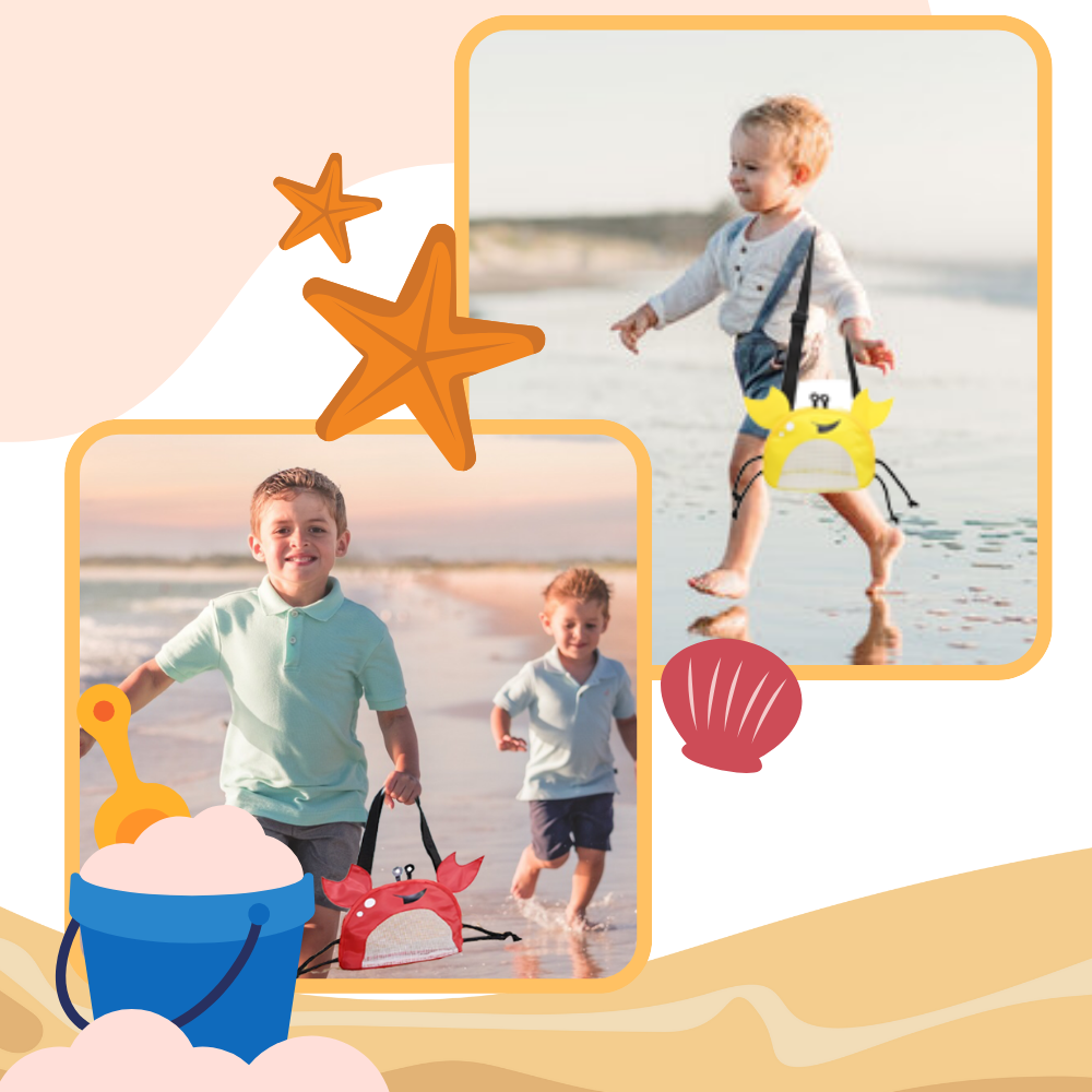 Borsa da spiaggia impermeabile per bambini a forma di granchio - Ozerty