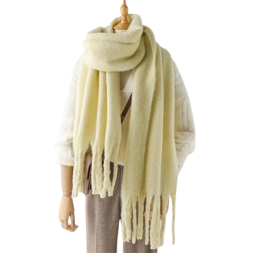 Sciarpa da donna Cozy Elegance -Giallo chiaro - Ozerty