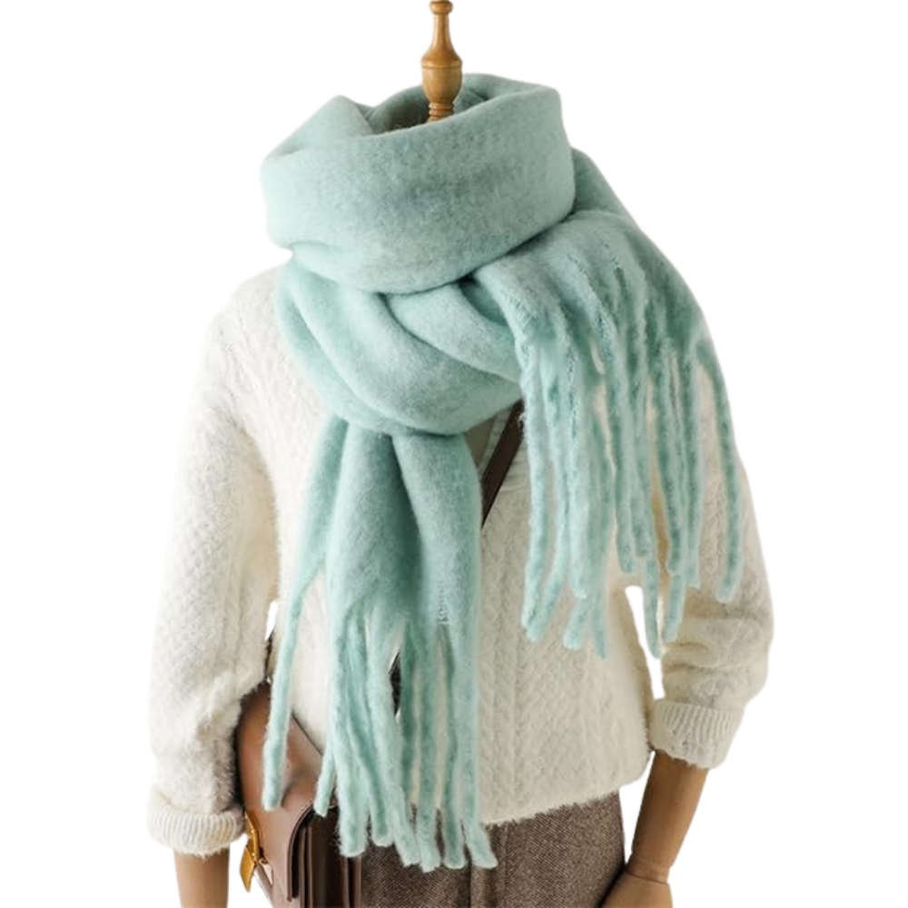 Sciarpa da donna Cozy Elegance -Verde Macaron - Ozerty