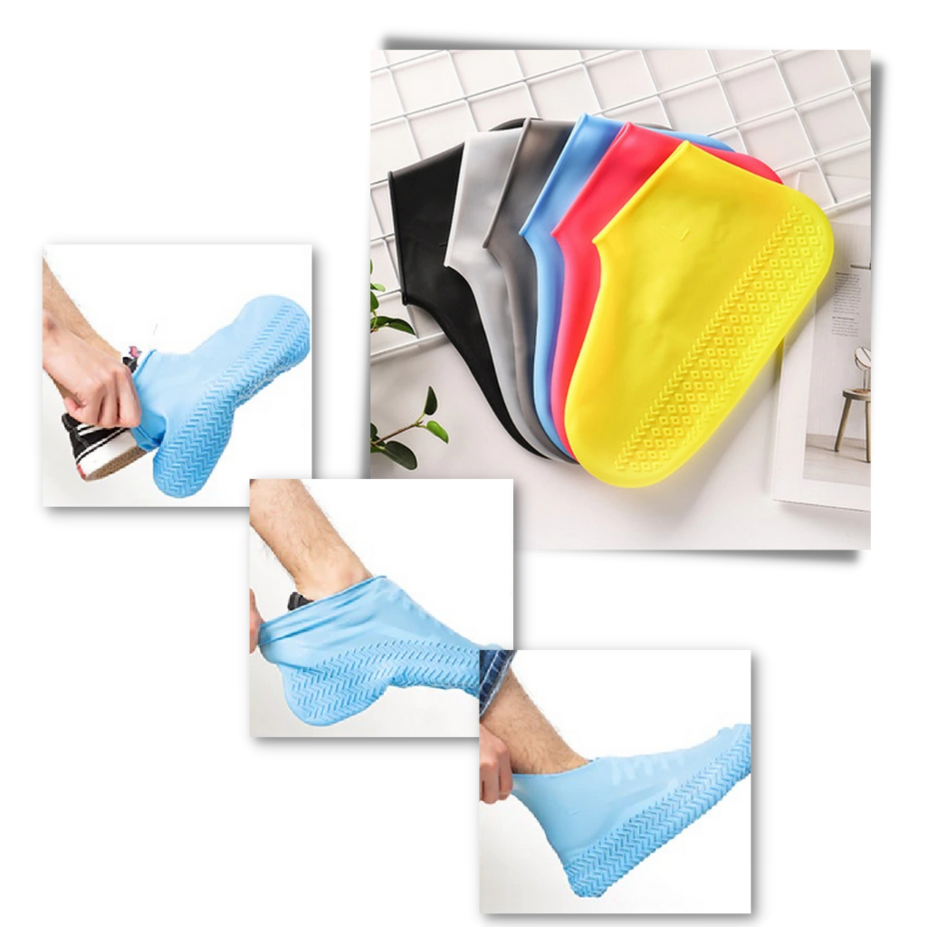 1 paio di copriscarpe impermeabili in silicone