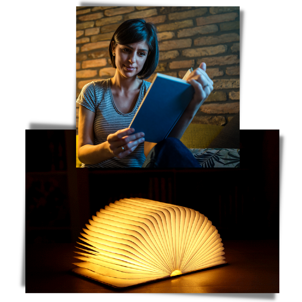 Lampada da lettura ricaricabile in legno - Ozerty