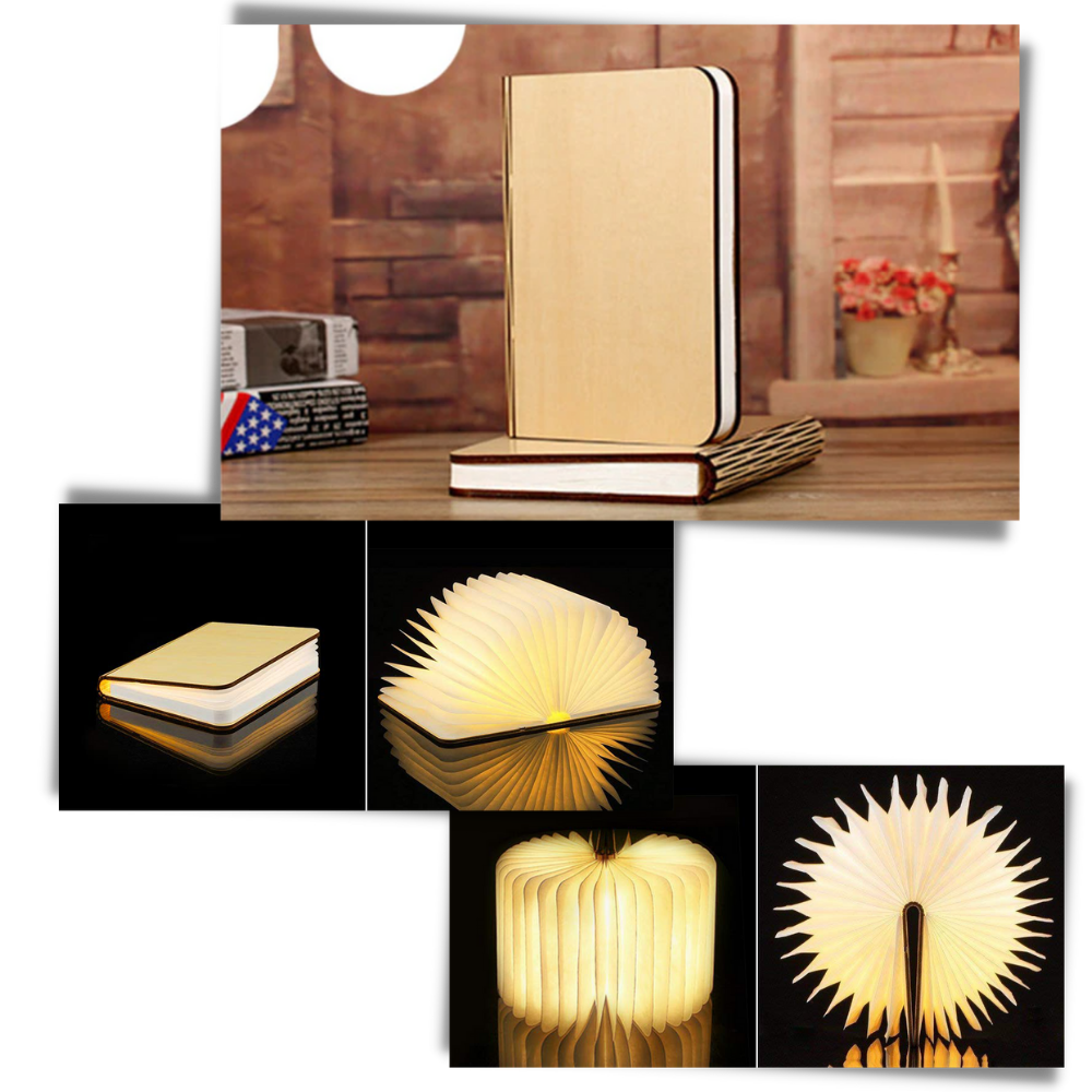 Lampada da lettura ricaricabile in legno - Ozerty