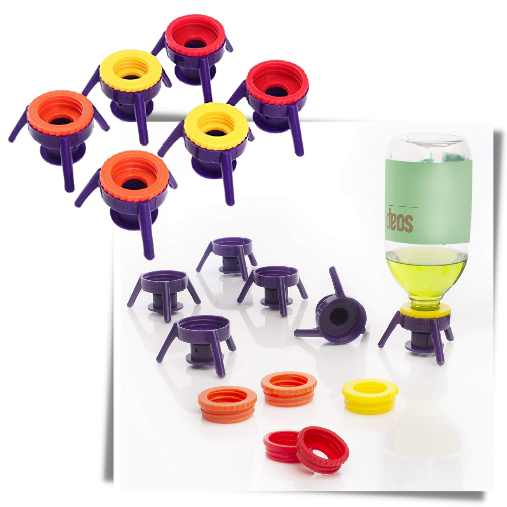Confezione da 6 tappi versatili per bottiglie - Ozerty