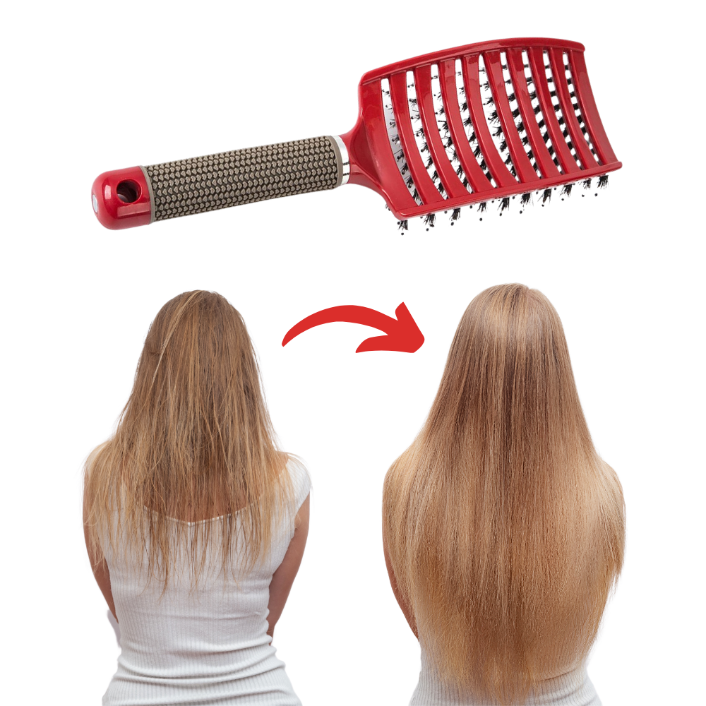 Spazzola per capelli massaggiante in setola di cinghiale - Ozerty