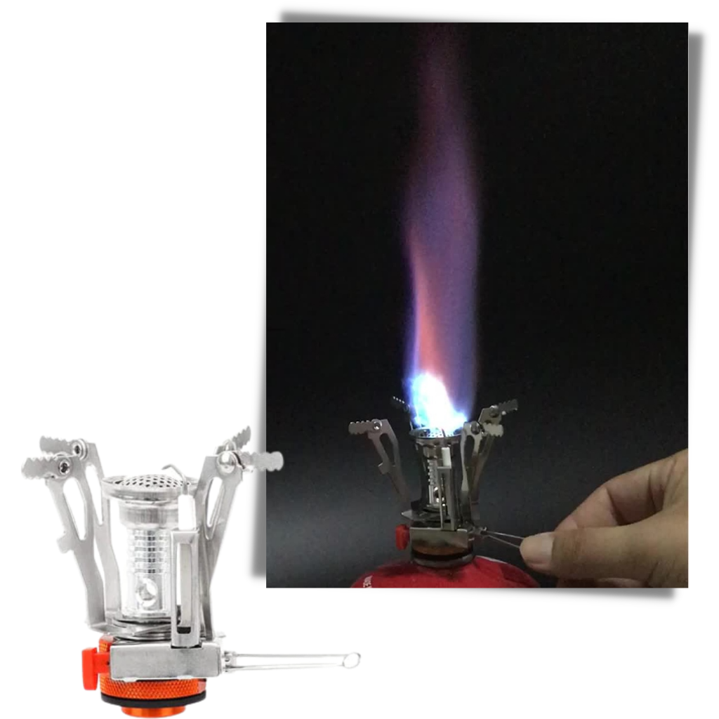 Mini bruciatore portatile per fornelli da campeggio a gas