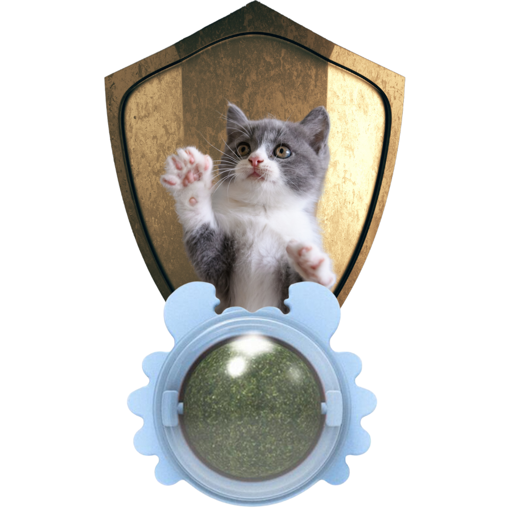 Giocattolo rotante a forma di palla di menta per gatti