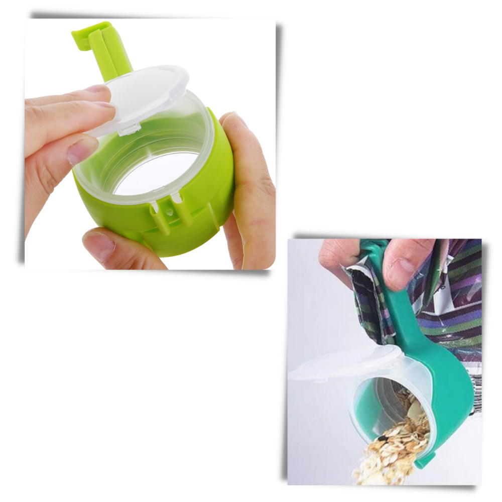 Clip per sacchetti alimentari con coperchio (confezione da 2) - Ozerty