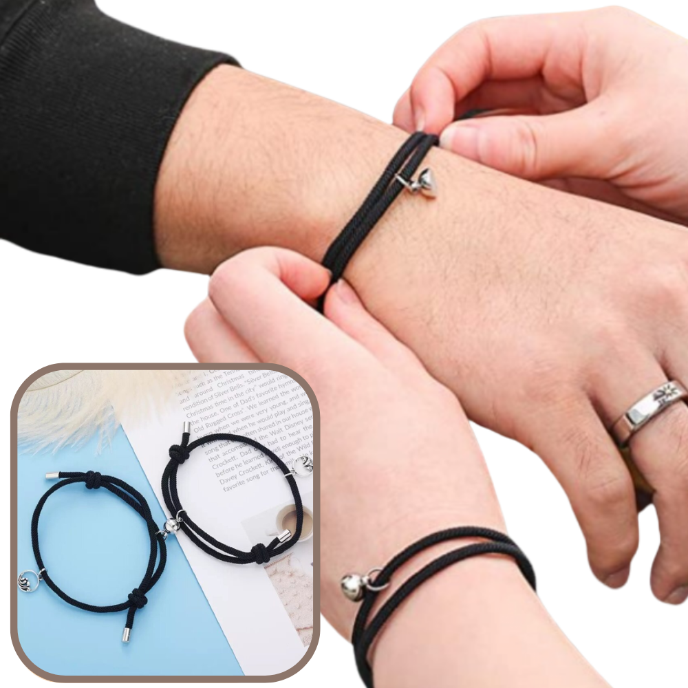 Set di 2 braccialetti magnetici per coppie - Ozerty