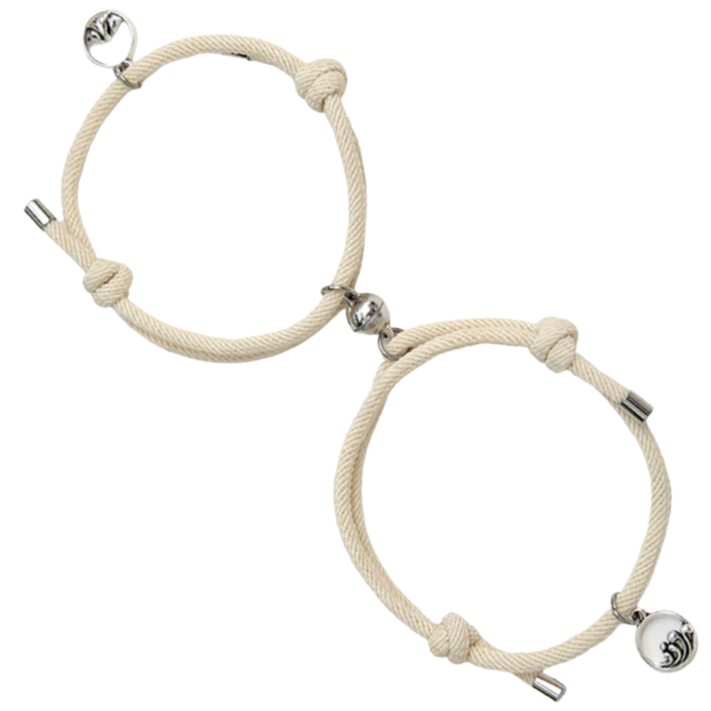 Set di 2 braccialetti magnetici per coppie