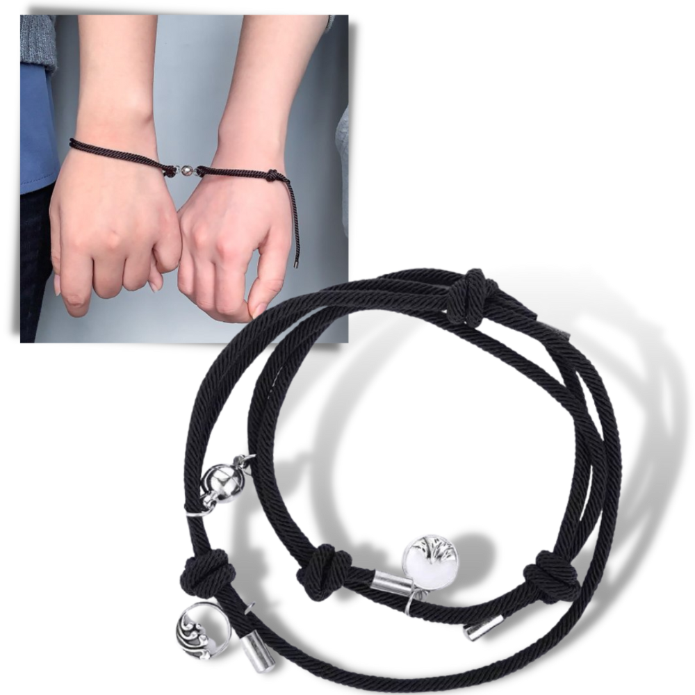 Set di 2 braccialetti magnetici per coppie