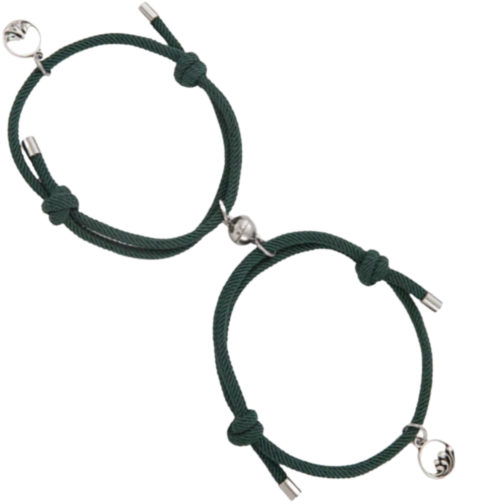 Set di 2 braccialetti magnetici per coppie