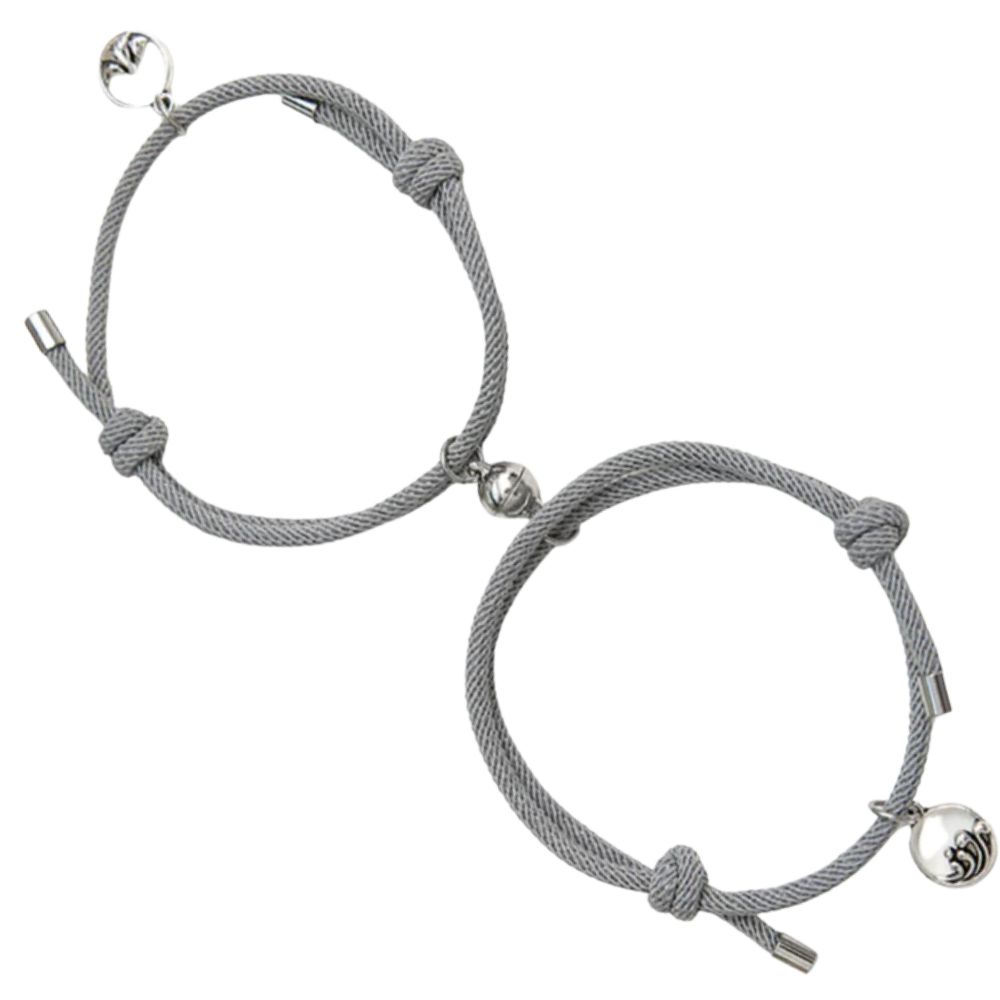 Set di 2 braccialetti magnetici per coppie