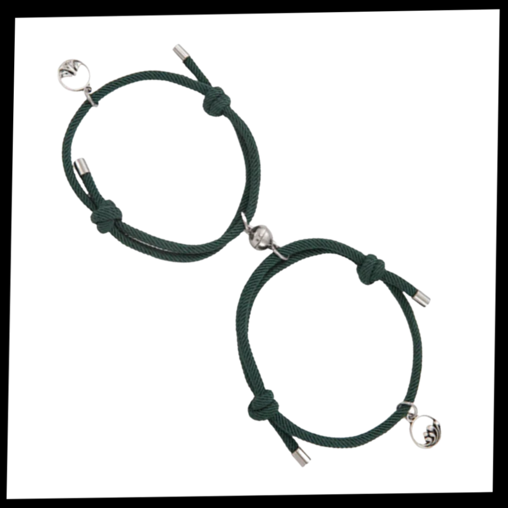 Set di 2 braccialetti magnetici per coppie - Ozerty