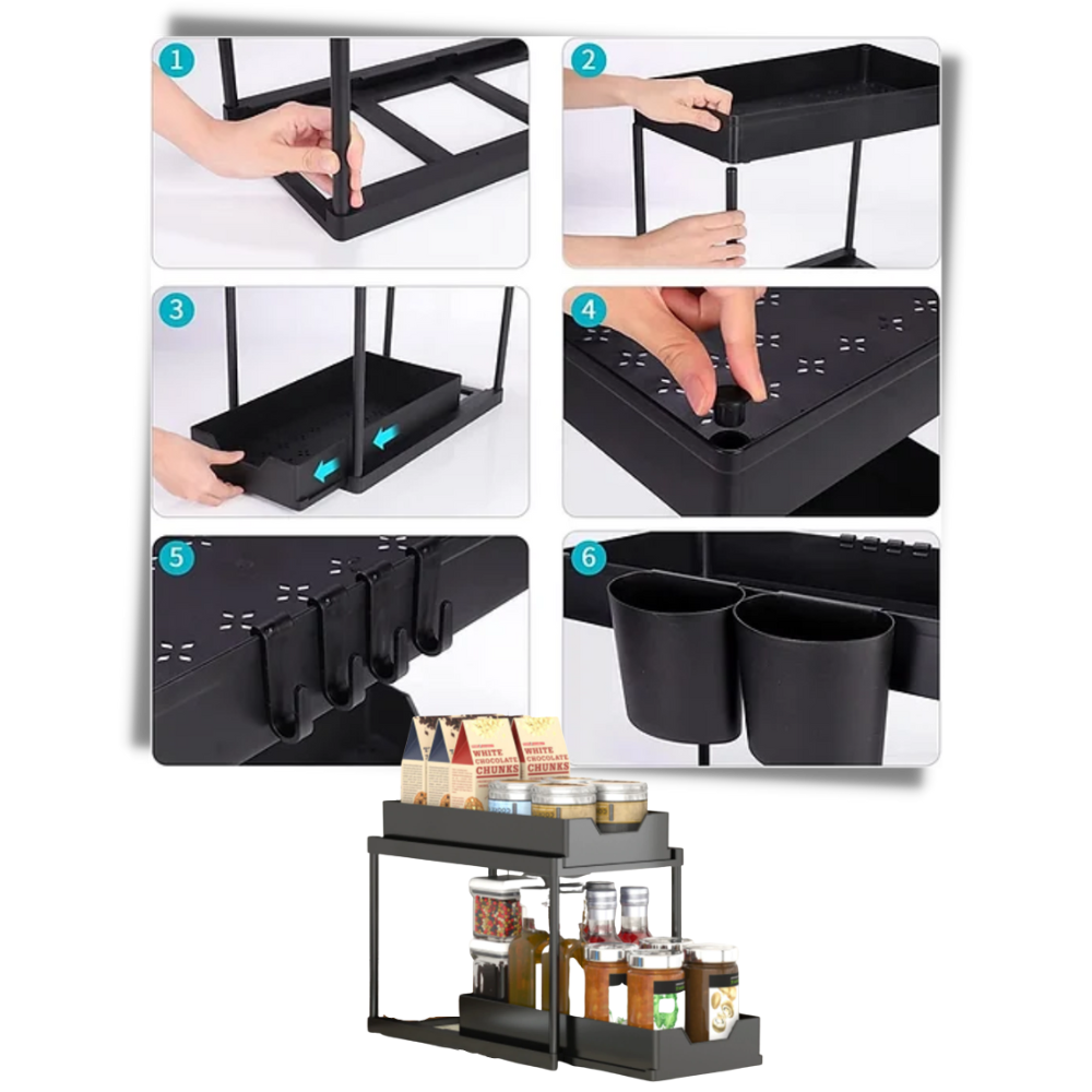 Portaspezie da cucina a doppio cassetto - Ozerty